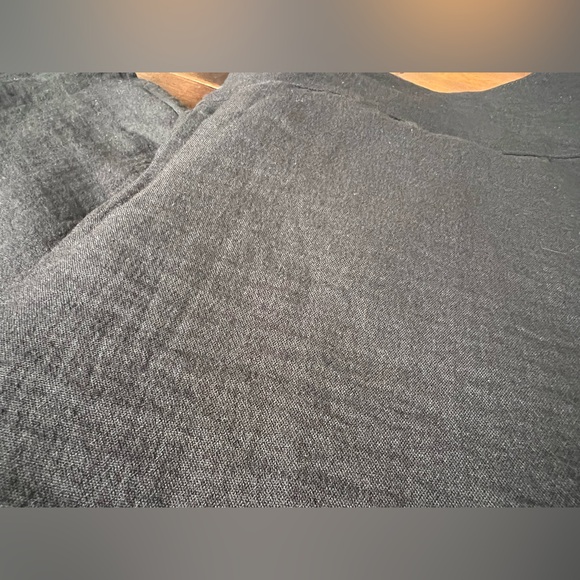 Habitat Wide Leg Crop Pants Women’s XL Black Pull On Pockets Textured Relaxed - Picture 9 of 15